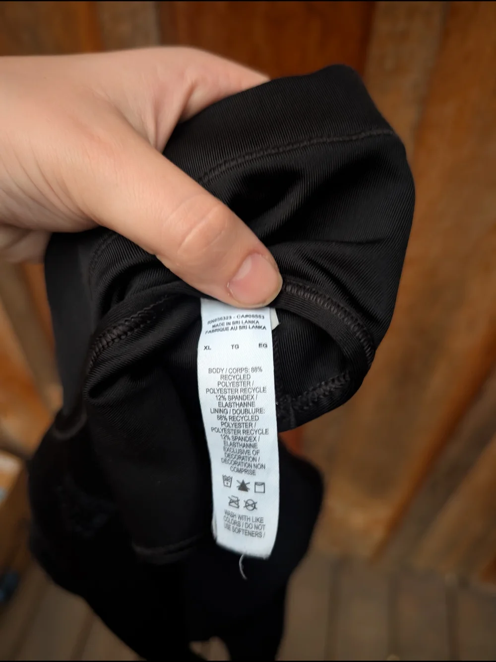Nike Black Sports Bra with Gold Swoosh Logo